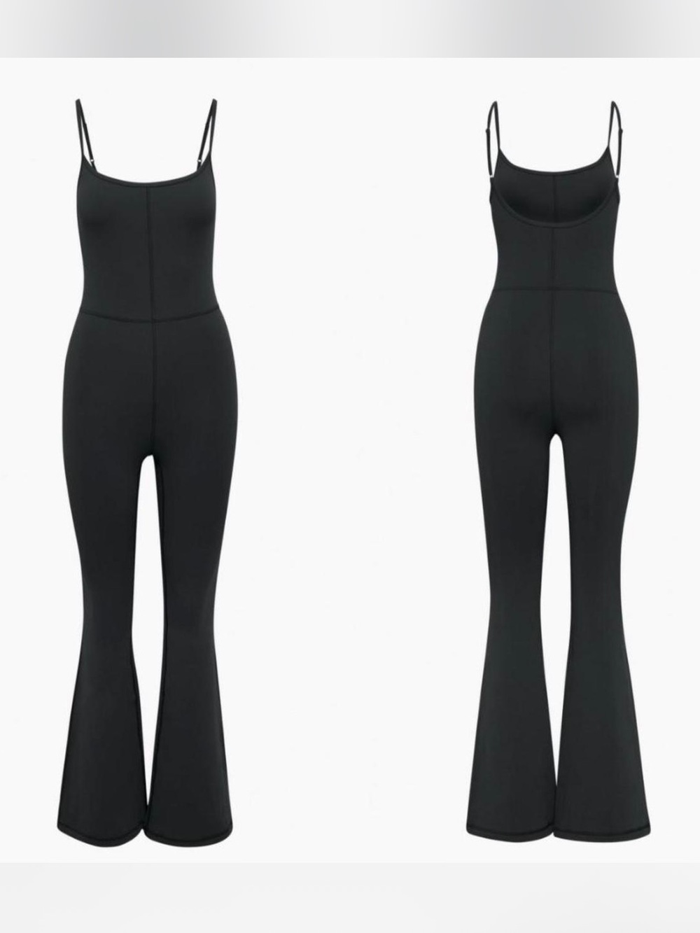 Wilfred Free Aritzia Divinity Kick Flare Black Sleevless Stretch Jumpsuit 2XS